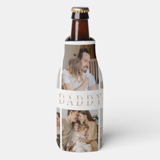 DADDY Fotos Personalisiert Bier Cooler Geschenk Flaschenkühler (Flaschenvorderseite)