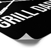 Daddy Funny Vathers Day Glattvater-Grill-Vater Poster (Ecke)