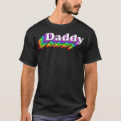 Daddy, Gay Daddy Bear, Retro LGBT Rainbow, LGBTQ P T-Shirt (Vorderseite)