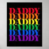Daddy Gay Daddy Bear Retro LGBT Rainbow LGBTQ Poster (Vorne)