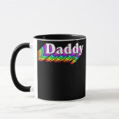 Daddy Gay Daddy Bear Retro LGBT Rainbow LGBTQ Tasse (Links)