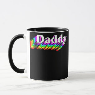 Daddy Gay Daddy Bear Retro LGBT Rainbow LGBTQ Tasse