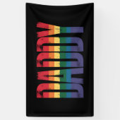 Daddy Gay Pride Monat LGBTQ Vathers Day Rainbow Banner (Vertikal)