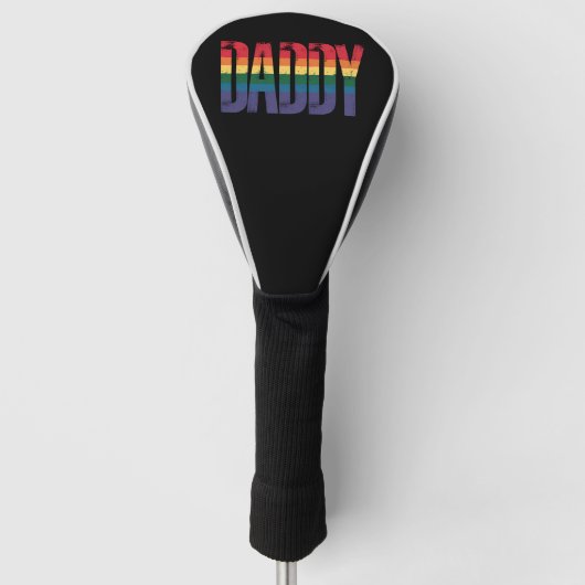 Daddy Gay Pride Monat LGBTQ Vathers Day Rainbow Golf Headcover (Vorderseite)