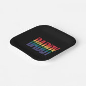 Daddy Gay Pride Monat LGBTQ Vathers Day Rainbow Pappteller (Gewinkelt)