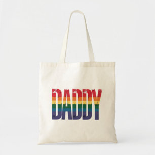 Daddy Gay Pride Monat LGBTQ Vathers Day Rainbow Tragetasche