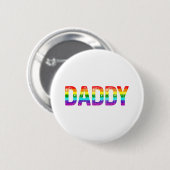 Daddy Gay Pride Month Lgbtq Vathers Day Rainbow Fl Button (Vorne & Hinten)
