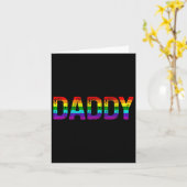 Daddy Gay Pride Month Lgbtq Vathers Day Rainbow Fl Karte (Gelbe Blume)