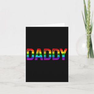 Daddy Gay Pride Month Lgbtq Vathers Day Rainbow Fl Karte