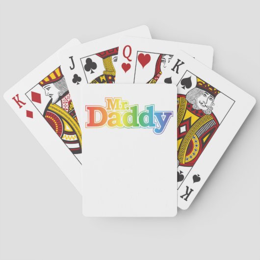 Daddy Gay Pride Spielkarten (Rückseite)