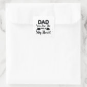 Daddy Geschenk bist du der König meines Herzens Quadratischer Aufkleber (Tasche)