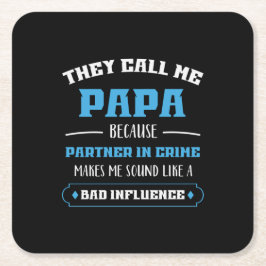 Daddy Geschenk, das sie mich Papa nennen Rechteckiger Pappuntersetzer