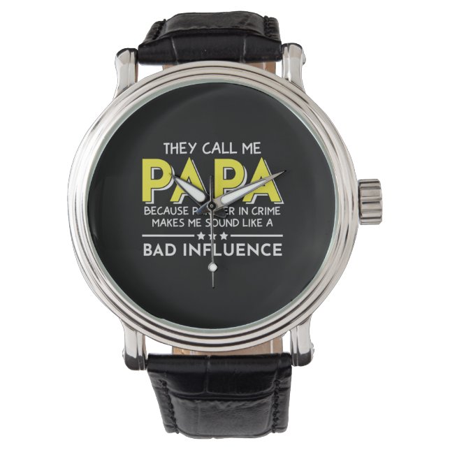 Daddy Geschenk, das sie mich Papas nennen Armbanduhr (Vorderseite)