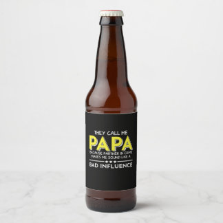 Daddy Geschenk, das sie mich Papas nennen Bierflaschenetikett