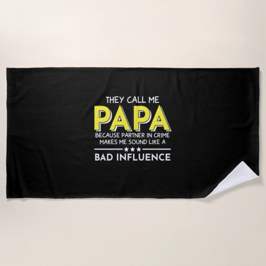 Daddy Geschenk, das sie mich Papas nennen Strandtuch (Vorderseite)