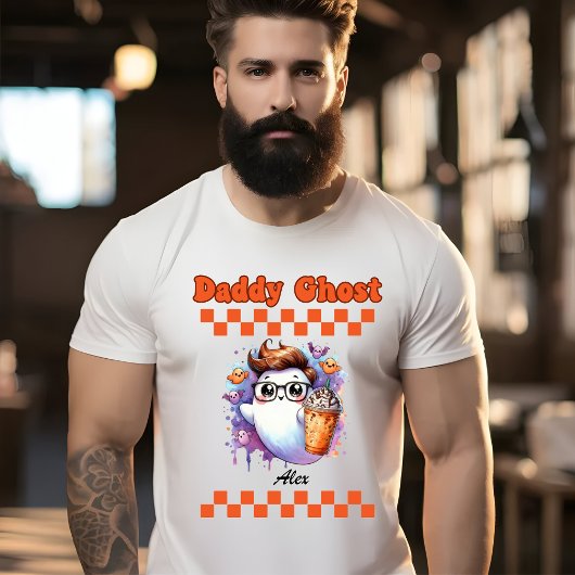 Daddy Ghost Personalisiert Name Halloween-Geschenk T-Shirt