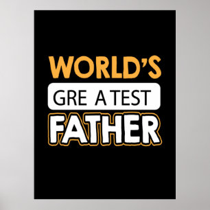 Daddy gibt dem größten Vater der Welt ein Geschenk Poster