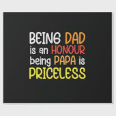 Daddy Gift als Vater ist Papa Geschenkpapier (Flach)