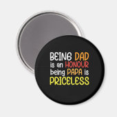 Daddy Gift als Vater ist Papa Magnet (Vorderseite/Rückseite)