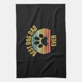 Daddy Gift Best Dog Vater je Geschirrtuch (Vertikal)