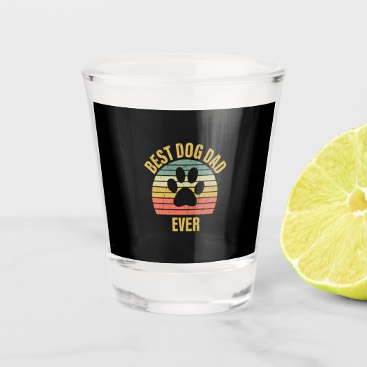 Daddy Gift Best Dog Vater je Schnapsglas (Vorderseite)