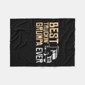Daddy Gift Best Truckin Grumpa je Fleecedecke (Vorderseite (Horizontal))