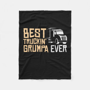 Daddy Gift Best Truckin Grumpa je Fleecedecke