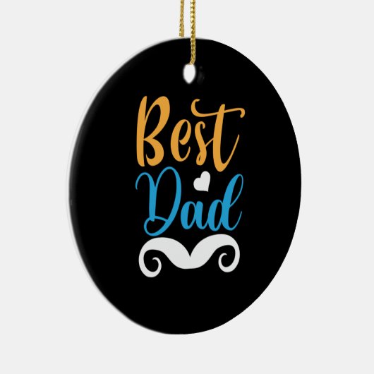 Daddy Gift Best Vater Keramik Ornament (Rechts)