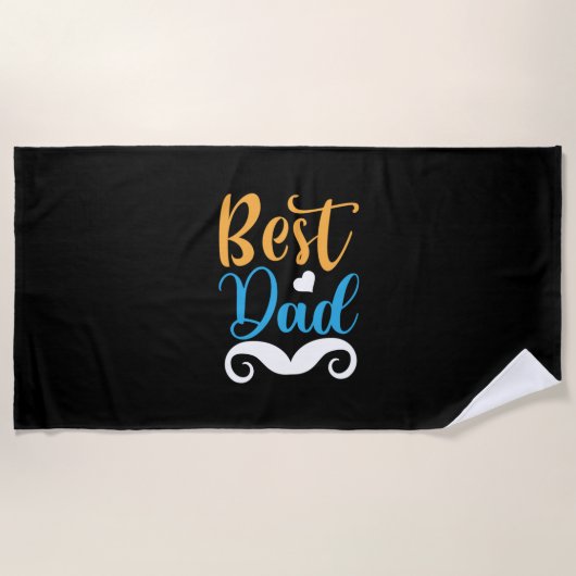 Daddy Gift Best Vater Strandtuch (Vorderseite)