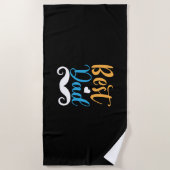 Daddy Gift Best Vater Strandtuch (Vorderseite)