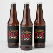 Daddy Gift Coffee Vater Beer Repeat Bierflaschenetikett (Flaschen)