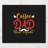Daddy Gift Coffee Vater Beer Repeat Bierflaschenetikett (Einzelnes Label)