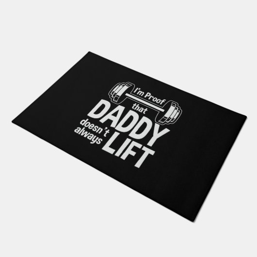Daddy Gift Daddy hebt nicht immer Fußmatte (Schrägansicht)