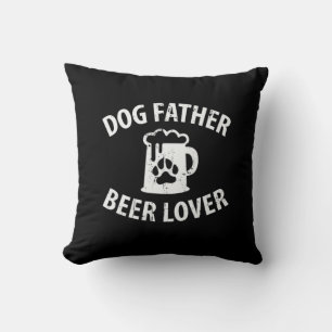 Daddy Gift Dog Father Beer Lover Kissen