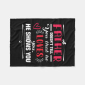 Daddy Gift ein Vater nicht sagen Fleecedecke (Vorderseite (Horizontal))