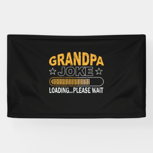 Daddy Gift Grandpa Loading Bitte Banner (Horizontal)