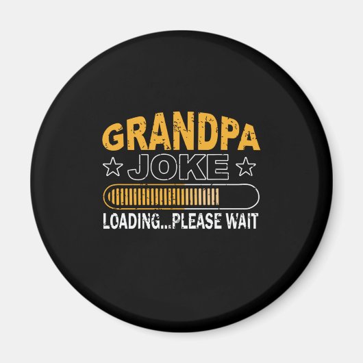 Daddy Gift Grandpa Loading Bitte Magnet (Vorne)