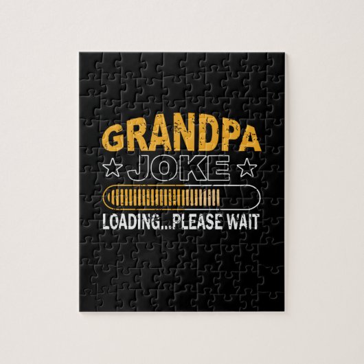 Daddy Gift Grandpa Loading Bitte Puzzle (Vertikal)