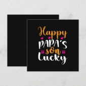 Daddy Gift Happy Papa's Son Lucky Einladung (Vorne/Hinten)