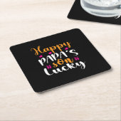 Daddy Gift Happy Papa's Son Lucky Rechteckiger Pappuntersetzer (angewinkelt)