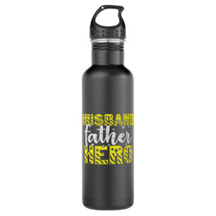 Daddy Gift Husband Father Hero Edelstahlflasche