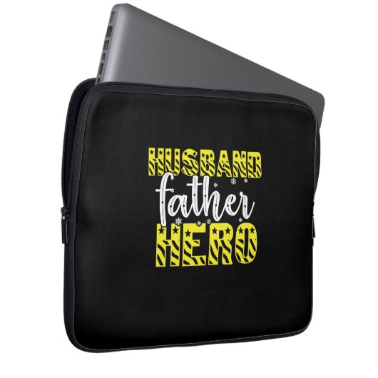 Daddy Gift Husband Father Hero Laptopschutzhülle (Vorne Rechts)