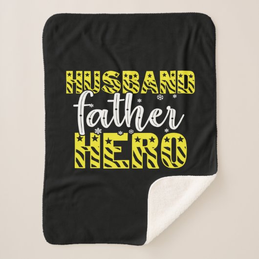 Daddy Gift Husband Father Hero Sherpadecke (Vorderseite)