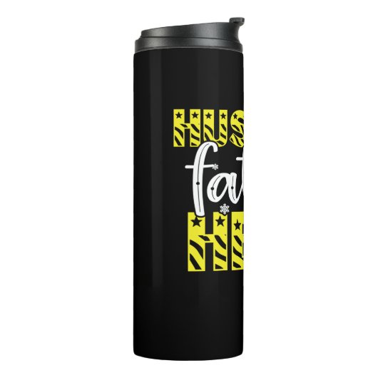 Daddy Gift Husband Father Hero Thermosbecher (Nach links gedreht)