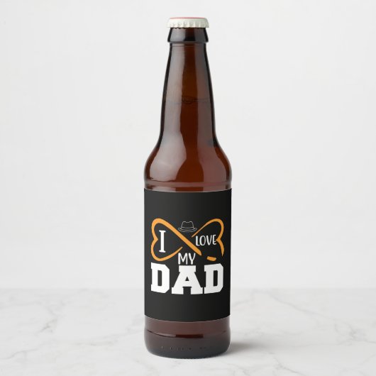 Daddy Gift I Liebe Vater Bierflaschenetikett (Vorderseite)