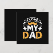Daddy Gift I Liebe Vater Einladung (Vorne/Hinten)