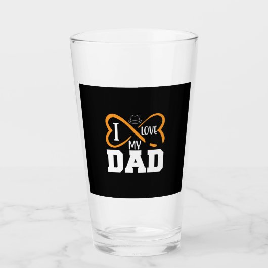 Daddy Gift I Liebe Vater Glas (Vorderseite)