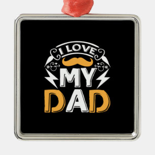 Daddy Gift I Liebe Vater Ornament Aus Metall
