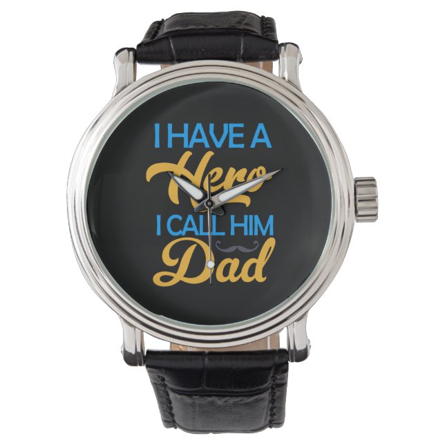 Daddy Gift Ich nenne ihn Vater Armbanduhr (Vorderseite)