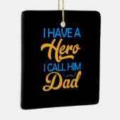 Daddy Gift Ich nenne ihn Vater Keramikornament (Rechts)